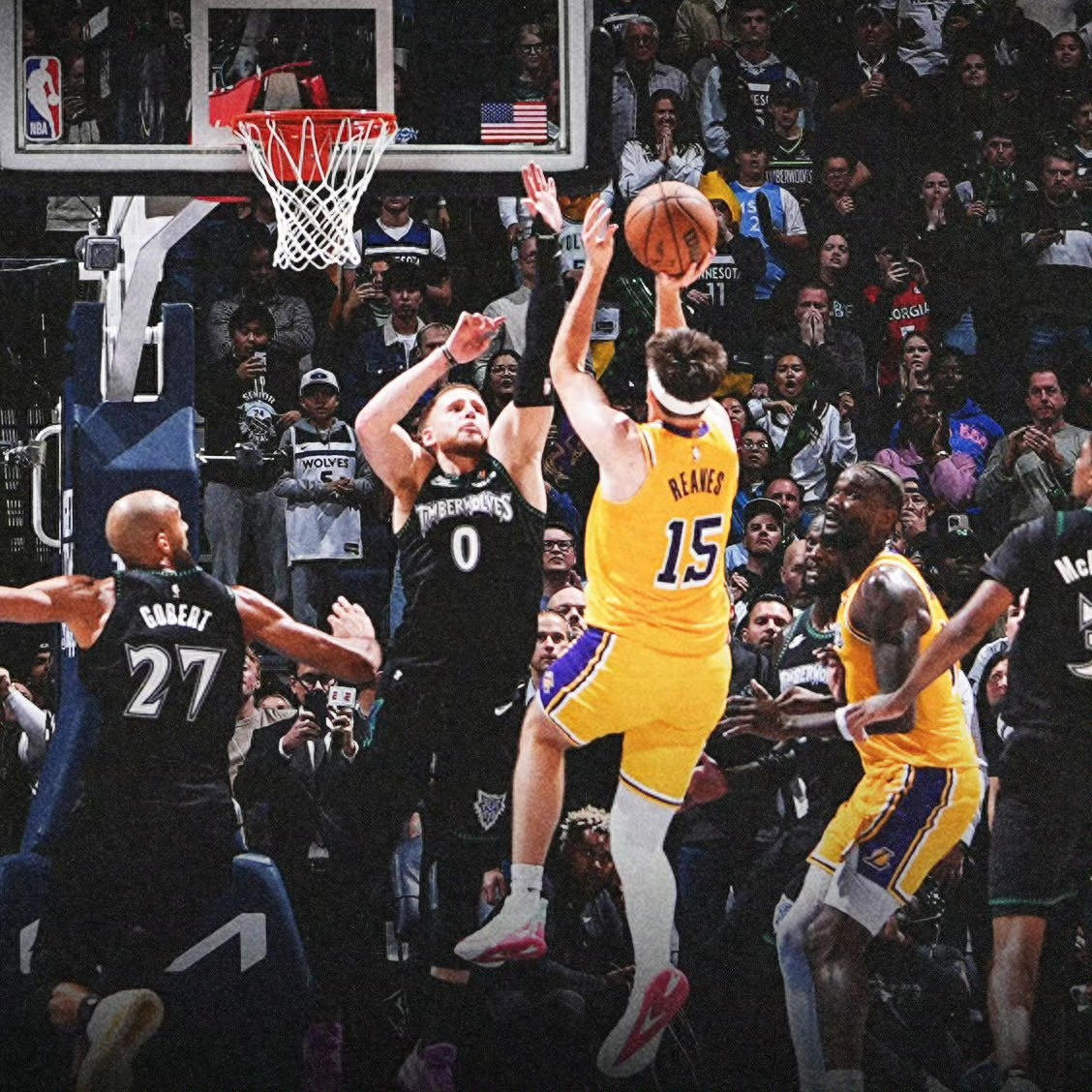 2战森林狼轰32+18!里夫斯就把艾顿喂撑了,东詹回归湖人得多强啊